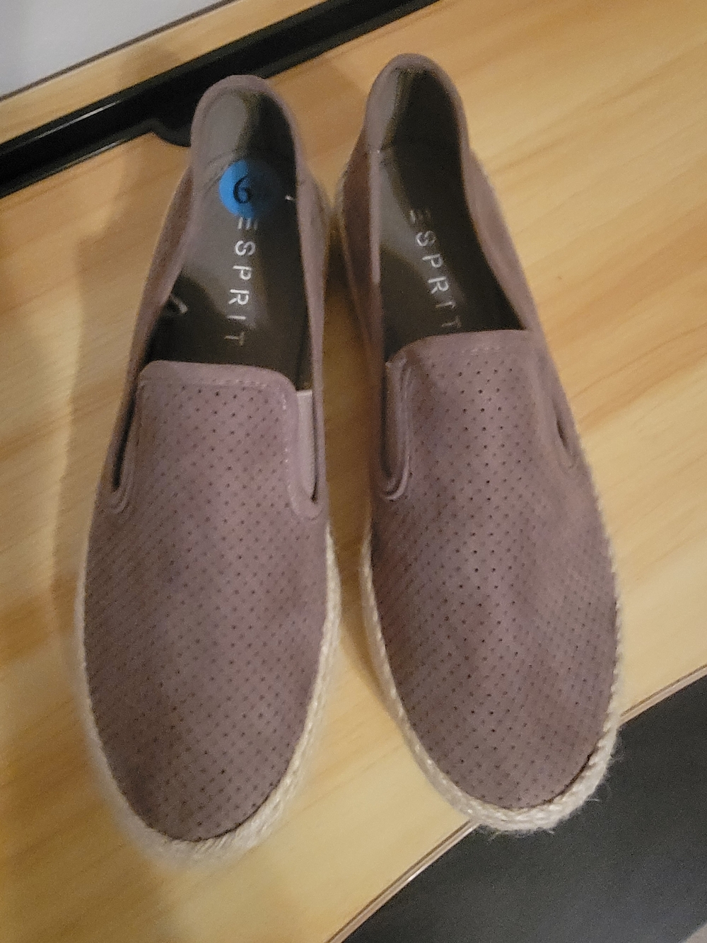 Esprit Women's Taupe Suede Slip-On Espadrilles